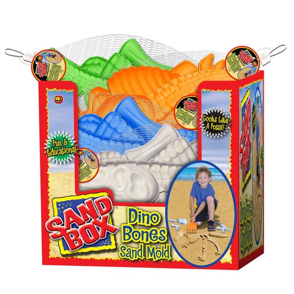 Jaru Sand Box Sand Toys Dinosaur Bones Plastic 10 pc 1303